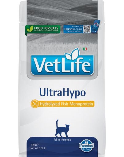 F22561 FARMINA VET LIFE - CAT Dry ULTRAHYPO 400 gr (pak.16) paveikslėlis