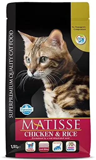 F32072 FARMINA MATISSE - CAT Dry Chicken&Rice 1,5 kg (pak.8) paveikslėlis