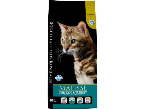 F30115 FARMINA MATISSE - CAT Dry Chicken&Turkey 10 kg paveikslėlis