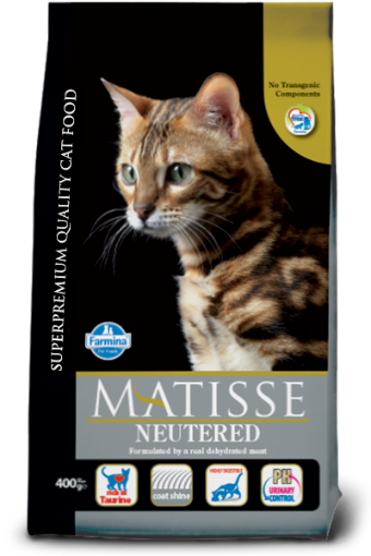F16126 FARMINA MATISSE - CAT Dry NEUTERED 400 gr (pak.16) paveikslėlis