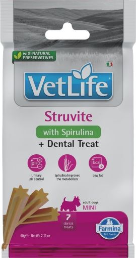 F43092 FARMINA  VET LIFE - DOG TREAT - STRUVITE ADULT MINI 60 g paveikslėlis