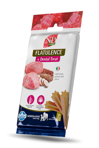 F43320 FARMINA N&D QUINOA - DOG TREAT - FLATULENCE Lamb&Yucca ADULT MED&MAX 100 g paveikslėlis