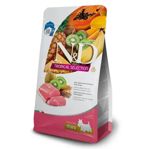 F42279 FARMINA N&D TROPICAL SELECTION - DOG Dry Pork ADULT MINI 1,5 kg (pak.8) paveikslėlis