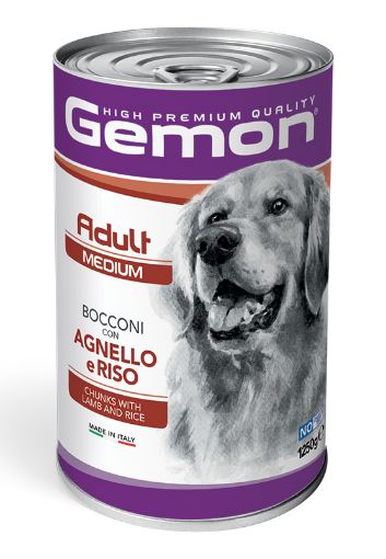 G87910 GEMON - Wet Dog Chunks Adult Medium lamb & rice 1250 g paveikslėlis