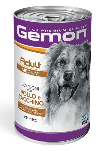 G87927 GEMON - Wet Dog Chunks Adult Medium chicken & turkey 1250 g paveikslėlis