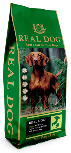 RD70226 Real Dog SP Puppy All Breeds Lamb, Pork & Buffalo with Brown Rice 12 kg paveikslėlis