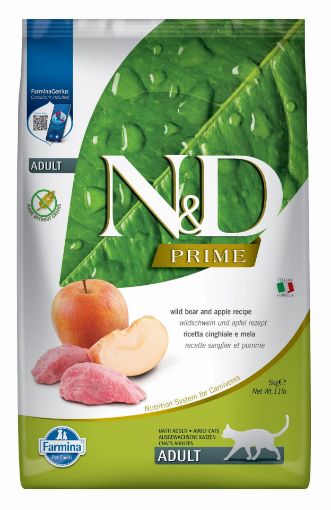 F24954 FARMINA N&D PRIME - CAT Dry Wild Boar&Apple ADULT 10 kg paveikslėlis