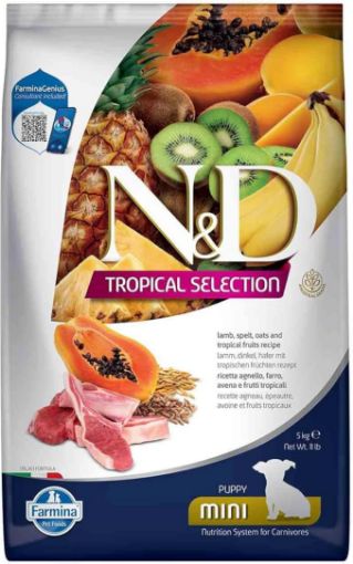 F42408 FARMINA N&D TROPICAL SELECTION - DOG Dry Lamb PUPPY MINI 5 kg paveikslėlis