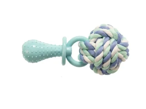 80783 Gimdog Cotton Dent + Rope Ball W/Tpr 14 cmø6,6 cm žaislas šuniui paveikslėlis