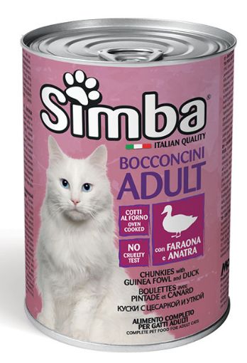 S09515 SIMBA - Wet CAT Chunkies with FOWL AND DUCK 415 g (24) paveikslėlis