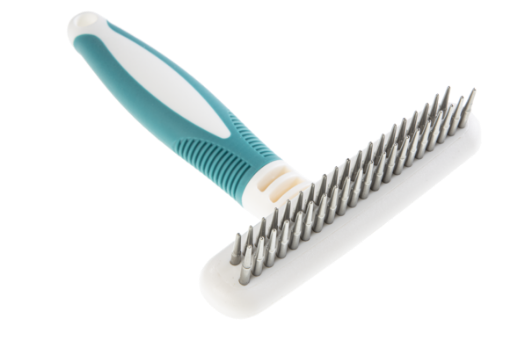 57536BV Gimdog Dematting Rake Double 11x16,5 cm grėblys su 2 eil. stambių sukamų dant. paveikslėlis