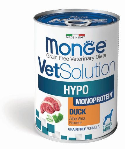 M82044 MONGE VetSolution Dog Wet HYPO MONO Duck 400 g (pak.12) paveikslėlis