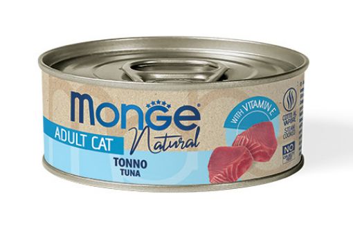 M07214 Monge Natural - Wet Cat Cans TUNA 80 g paveikslėlis