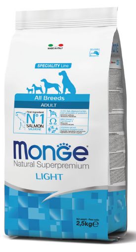 M11228 Monge Dry Dog Spec. Line - All Breeds Adult LIGHT Salmon & rice 2,5 kg paveikslėlis