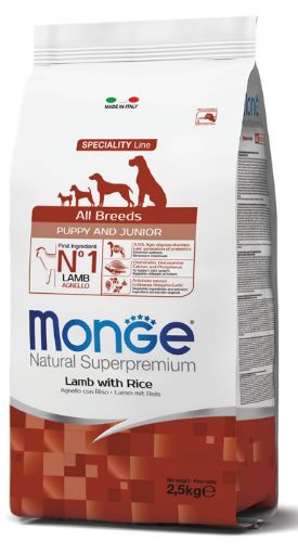 M11181 Monge Dry Dog Spec. Line - All Breeds Puppy Lamb & rice 2,5 kg paveikslėlis