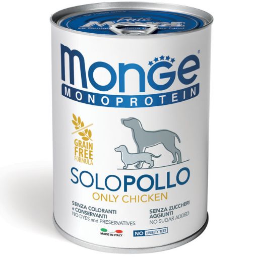 M14212 Monge Monoproteico "Solo" - Wet Dog Pate 100% chicken 400 g paveikslėlis