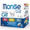 M17527 Monge GRILL MIX Cat Sterilised cockerell/veal/trout 85gx12 paveikslėlis
