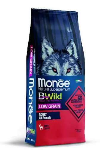 M11792 Monge Dry Dog BWILD - All Breeds Adult Deer (elniena) 12 kg paveikslėlis