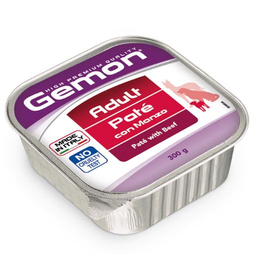 G00414 GEMON - Wet Dog Pate Adult beef 150 g paveikslėlis