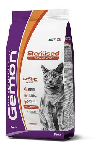 G97288 GEMON - Dry Cat Sterilized turkey 7 kg paveikslėlis
