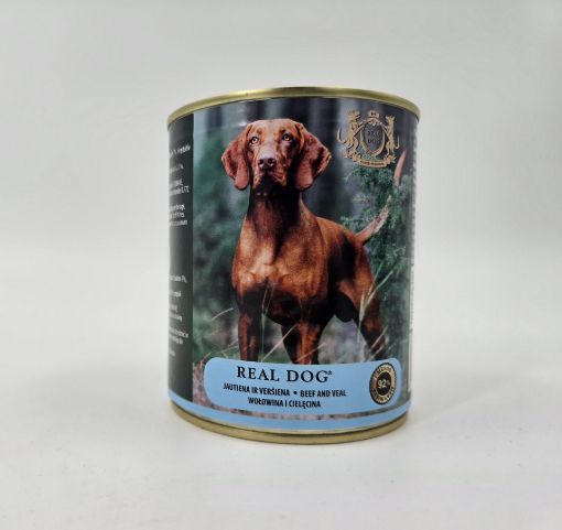 RD70356 Real Dog SP - Wet Beef and veal for adult dogs 800 g (pak6) paveikslėlis
