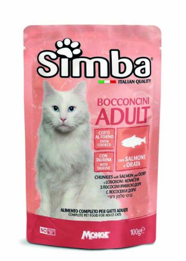 S09379 SIMBA - Wet CAT Pouch Chunkies salmon & dory 100 g paveikslėlis