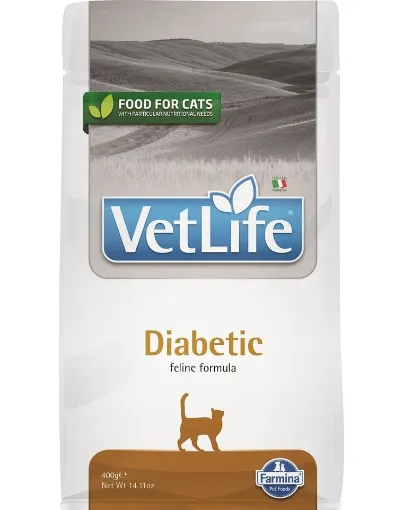 F25173 FARMINA VET LIFE - CAT Dry DIABETIC 400 g (pak.16) paveikslėlis