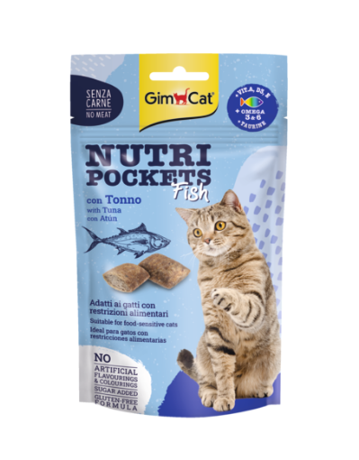 02.419442 GIMCAT NUTRI POCKETS Fish with Tuna 60 G paveikslėlis