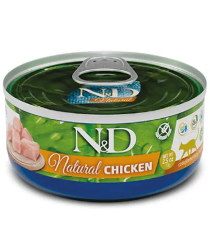 F06282 FARMINA N&D NATURAL - CAT Wet Chicken ADULT 70 g (pak.30) paveikslėlis