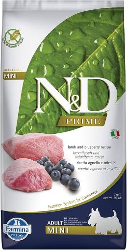 F21823 FARMINA N&D PRIME - DOG Dry Lamb&Blueberry ADULT MINI 7 kg paveikslėlis