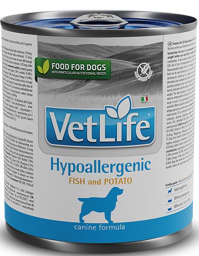 F02819 FARMINA VET LIFE - DOG Wet HYPOALLERGENIC Fish&Potato 300 gr (pak.16) paveikslėlis