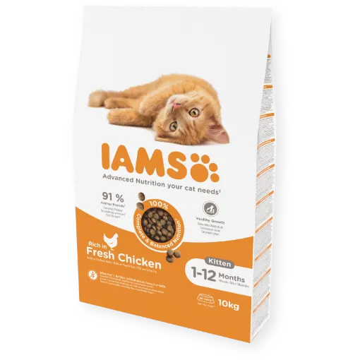 I27736 Iams Kitten & Junior Chicken 10 kg kačiukams su vištiena paveikslėlis
