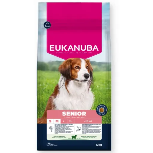 E02235 Euk Dog Senior Small Medium Breed Lamb Rice 12 kg paveikslėlis