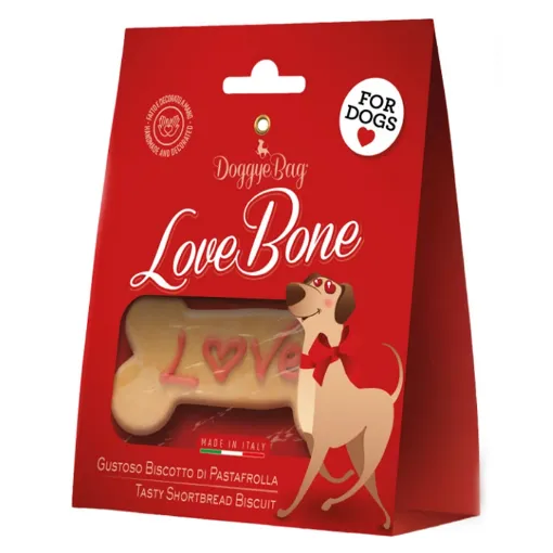 DB67876 DoggyeBag LOVE BONE Sausainis-kaulas 10x4.8x1.2cm 30g (pak12) paveikslėlis