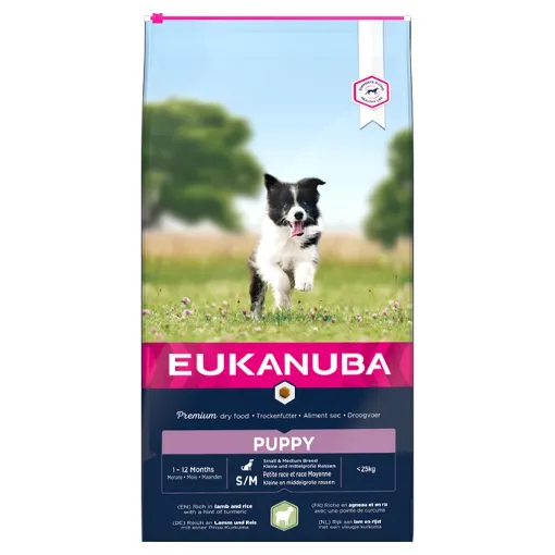E68746 Euk Puppy S/M Breeds Lamb & Rice 2.5 kg paveikslėlis