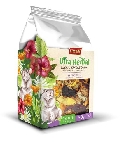V41210 Vitapol HERBAL šinšiloms Žydinti pieva30g paveikslėlis
