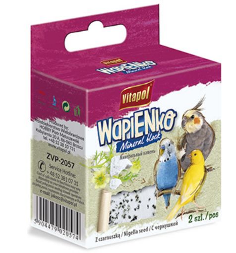 V20574 Vitapol Mineralinis akmuo paukščiams su juodgrūde 40g 2vnt. paveikslėlis