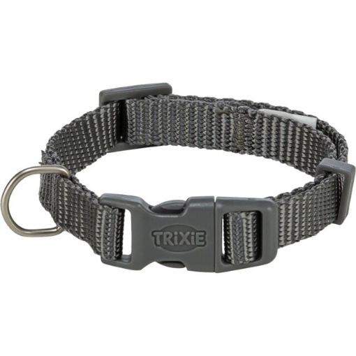 1.0_202116 TRIXIE Premium antkaklis, XXS-XS 15-25cm/10mm, grafito paveikslėlis