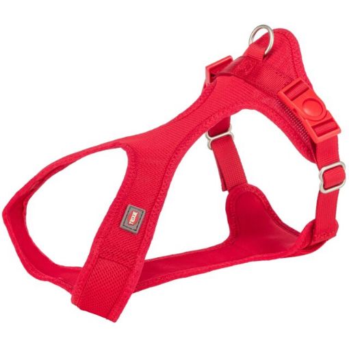 1.0_16283 TRIXIE Comfort Soft touring petnešos, S-M 35-60cm/20mm, raudonos paveikslėlis