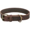 1.0_19006 TRIXIE Rustic rieb. odos antkaklis, M 37-44cm/25mm, tams. rudas paveikslėlis