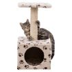 3.6_43354 TRIXIE Junior Zamora draskyklė stulpas su būda, 60cm, smėlio su letenomis paveikslėlis
