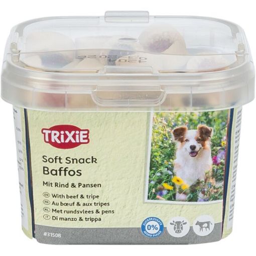 1.7_31508 TRIXIE Skanėstai šunims Soft Snack Baffos su jautiena, žarnokais, 140 g (pak.6) paveikslėlis