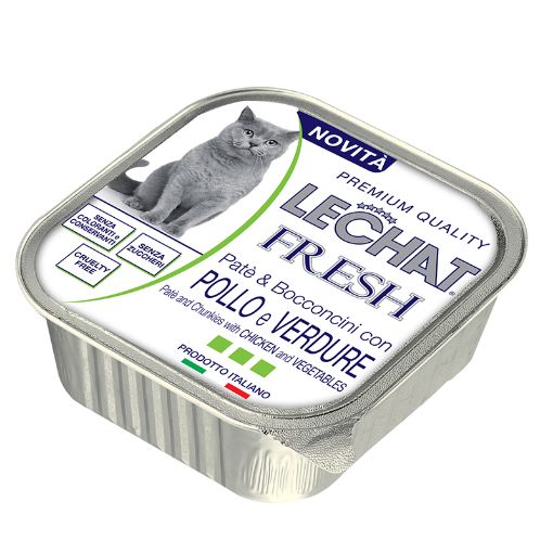 LE08617 Lechat Fresh konservai suaug. katėms su vištiena ir daržovėmis 100g (pak.32) paveikslėlis