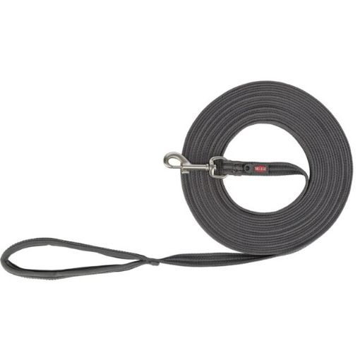 1.0_207552 TRIXIE Fusion tracking pavadys, su guma, M-XL: 10 m/17 mm, grafitas/papaja paveikslėlis