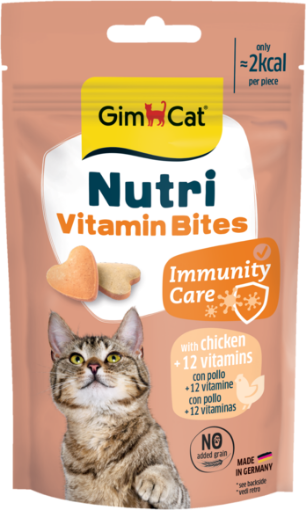 02.428093 GIMCAT NUTRI VITAMIN BITES CHICKEN (su vitaminais ir vištiena) 40 G paveikslėlis
