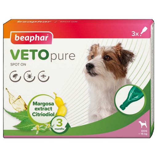 B211166 Beaphar VETOPURE SPOT ON S-M DOG 3X (pak6) paveikslėlis