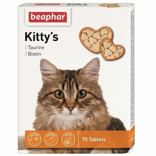 B125098 Beaphar KITTY'S + Taurine + Biotin, 75tab. (pak12) paveikslėlis