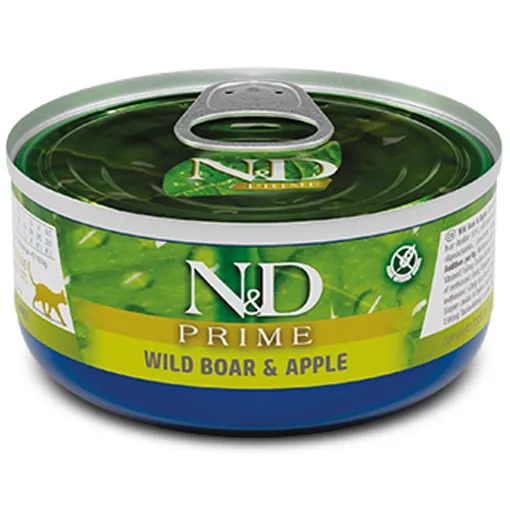 F02048 FARMINA N&D PRIME - CAT Wet Wild Boar&Apple ADULT 70 g (pak.24) paveikslėlis