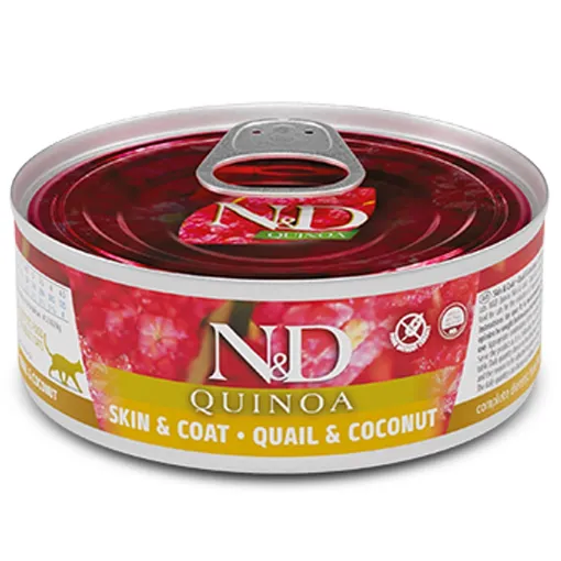 F02161 FARMINA N&D QUINOA - CAT Wet Quail&Coconut ADULT 80 g (pak.24) paveikslėlis