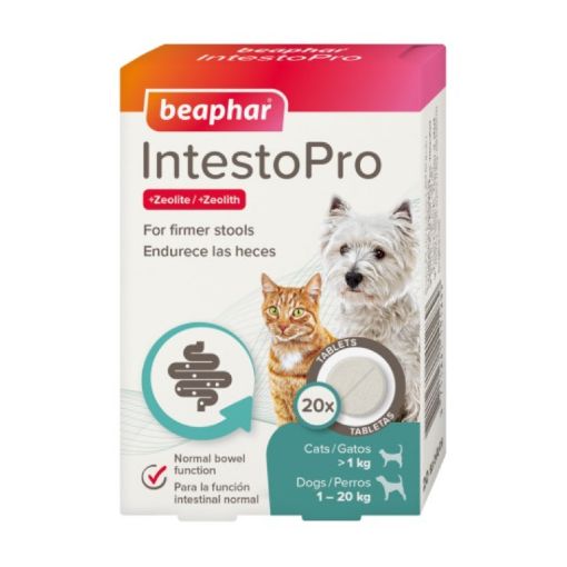 B141289 Beaphar INTESTOPRO TAB S DOG/CAT 20tab (pak6) paveikslėlis